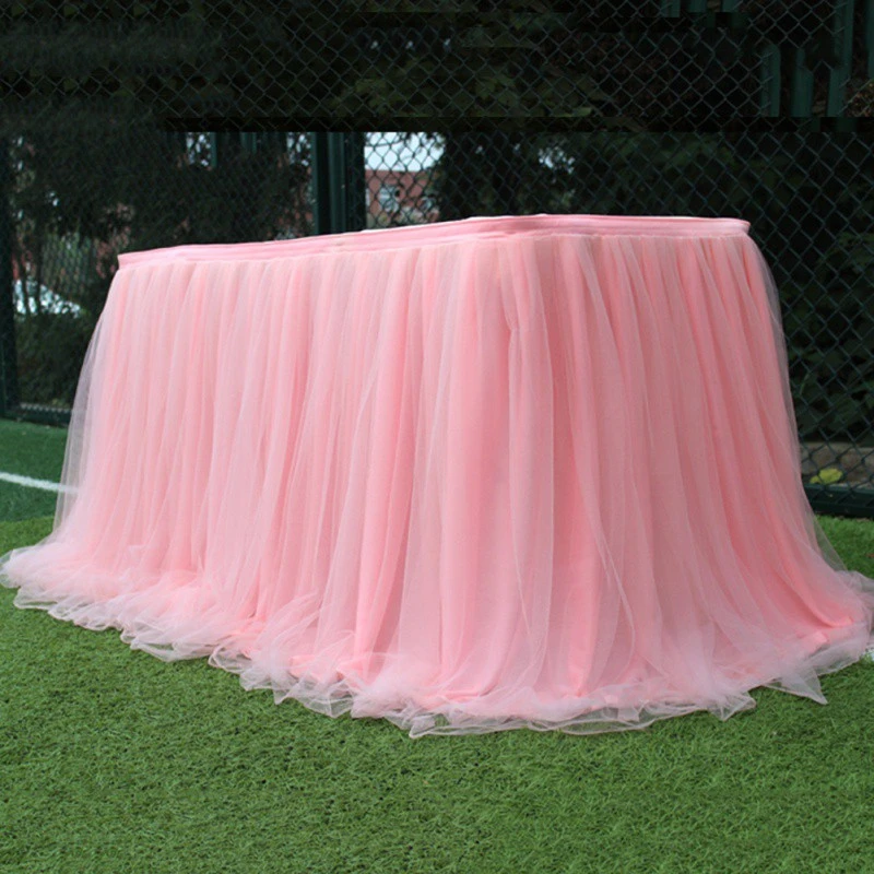 

Fluffy Tutu Gauze Table Skirt Mesh Gauze Surrounding Tablecloth Birthday Party Dessert Table Wedding Sign-in Table Decoration
