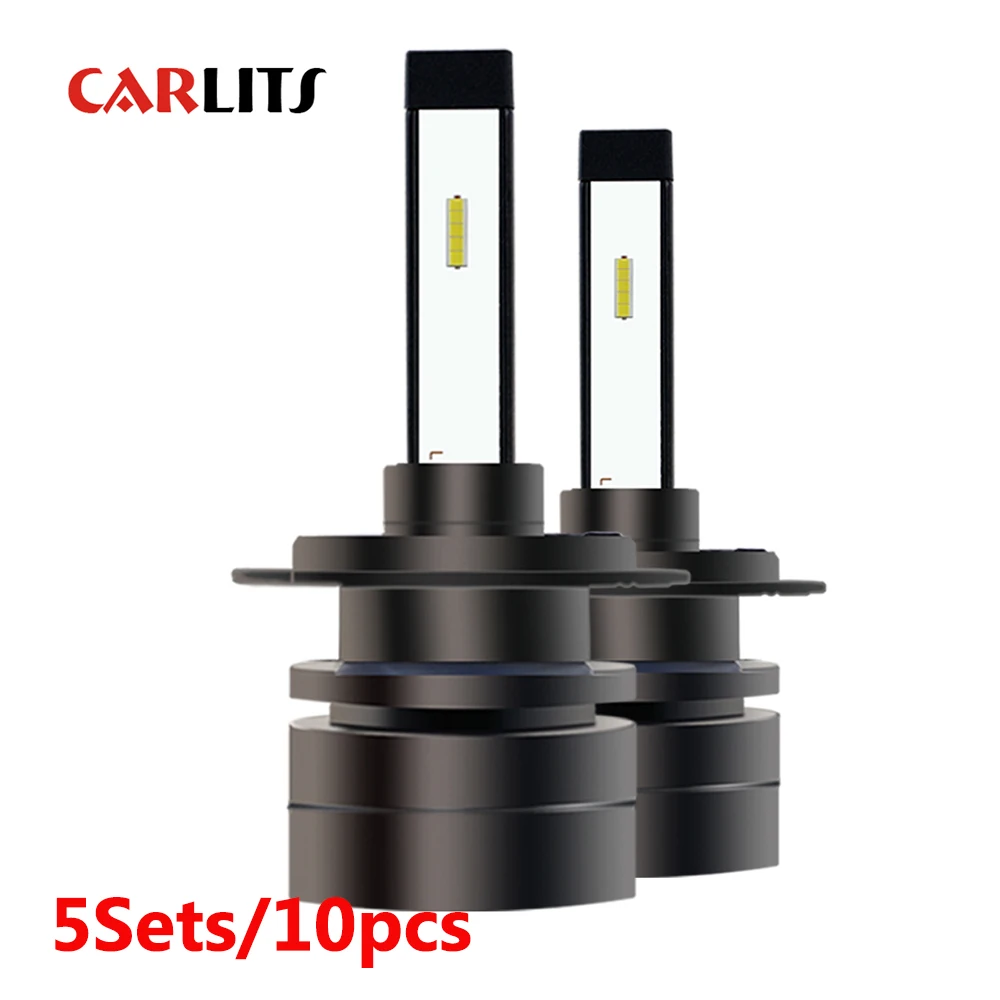 CARLITS H4 H7 H11 Светодиодный Мини 9005 Автомобильные фары H1 H3 9006 9005 HB3 CSP противотуманный светильник налобный фонарь 6000K 60w 880 881 9012 H27 12V 8000LM