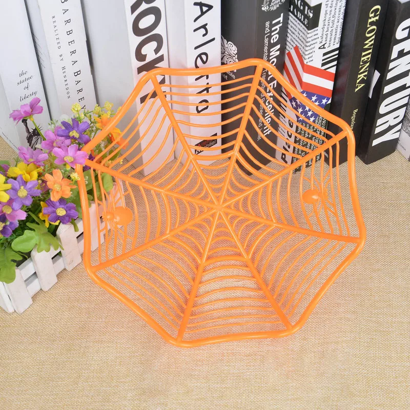 Хэллоуин фрукты чаша паук конфеты Корзина черный оранжевый фиолетовый коробка