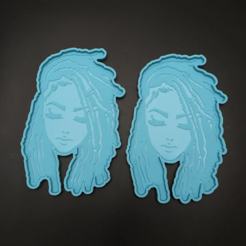 

2 Pcs/Set Goddess Coaster Epoxy Resin Mold Tray Cup Mat Casting Silicone Mould DIY Crafts Placemat Home Decorations Making