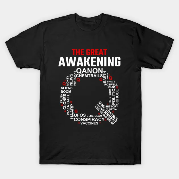 Крутая Мужская футболка Qanon с надписью и облаком для большого