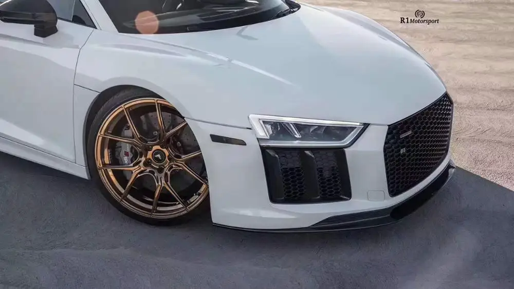 Front Lip Карбоновый передний спойлер для губ спойлер бампер задний спойлер Подходит для Audi R8 - Цвет: Front Lip