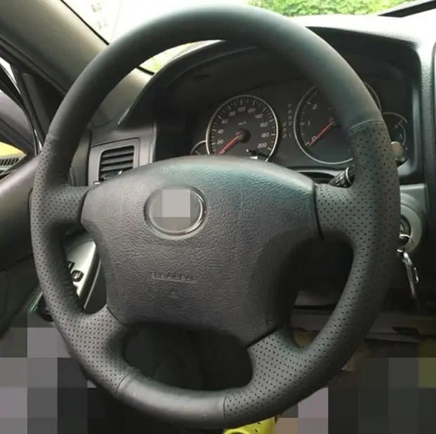 Чехол рулевого колеса автомобиля из натуральной кожи для Toyota Land Cruiser Prado 120 (2003-2007)