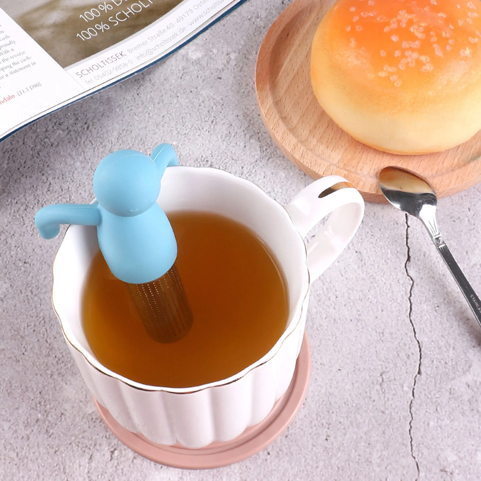 Фильтр для чая и кофе фильтр отдельного слива многоразовый силиконовый ситечко