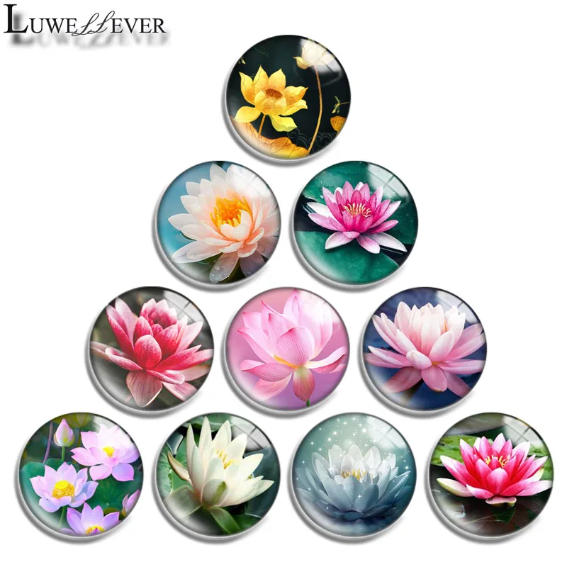 12 мм 14 16 20 25 30 666 Лотос микс круглая бижутерия со стеклянными кабошонами в поисках