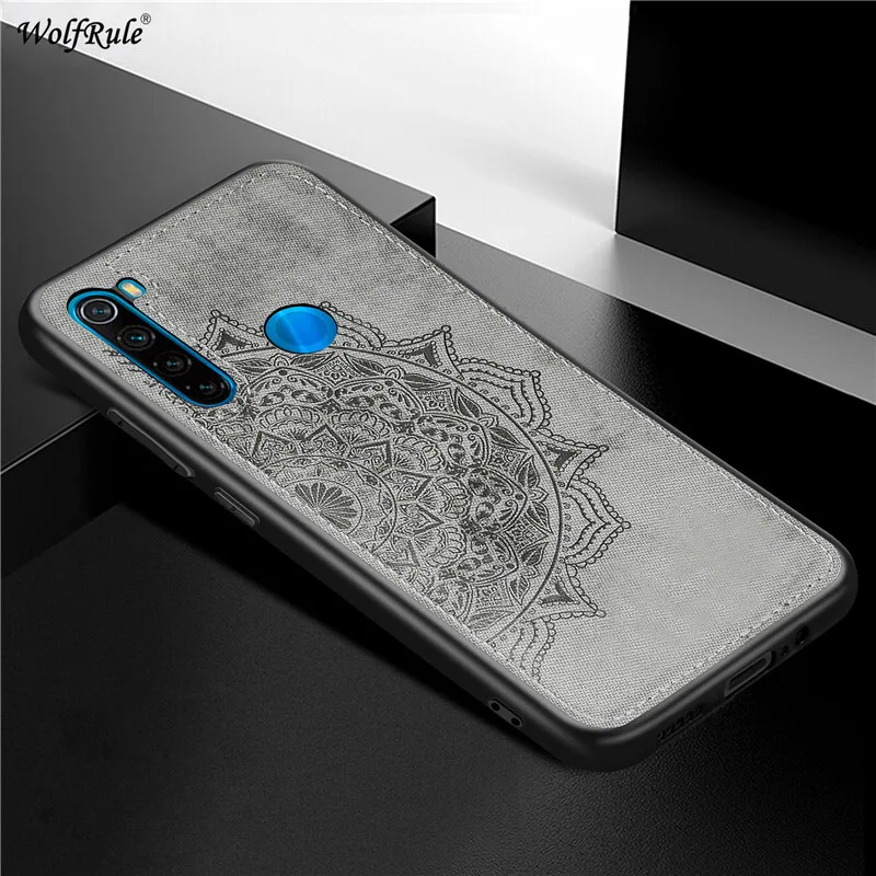 

Cover Redmi Note 8 Hard Phone Case For Redmi Note 8 Pro Shcokproof Soft TPU Fabric Texture Cover Redmi Note 8 Funda 6.3"