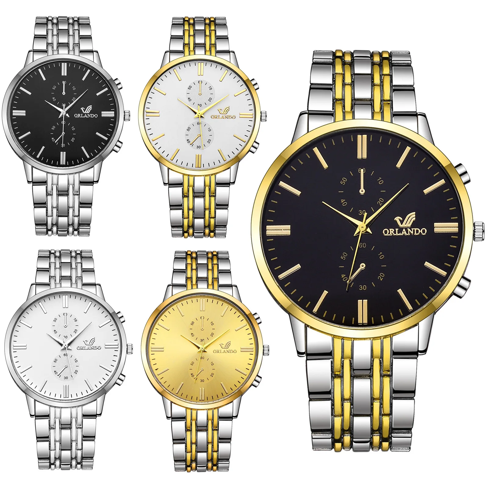 

New Fashion Watch Steel Band Men's Watch Scale Business Men's Watch Casual Men's Watch