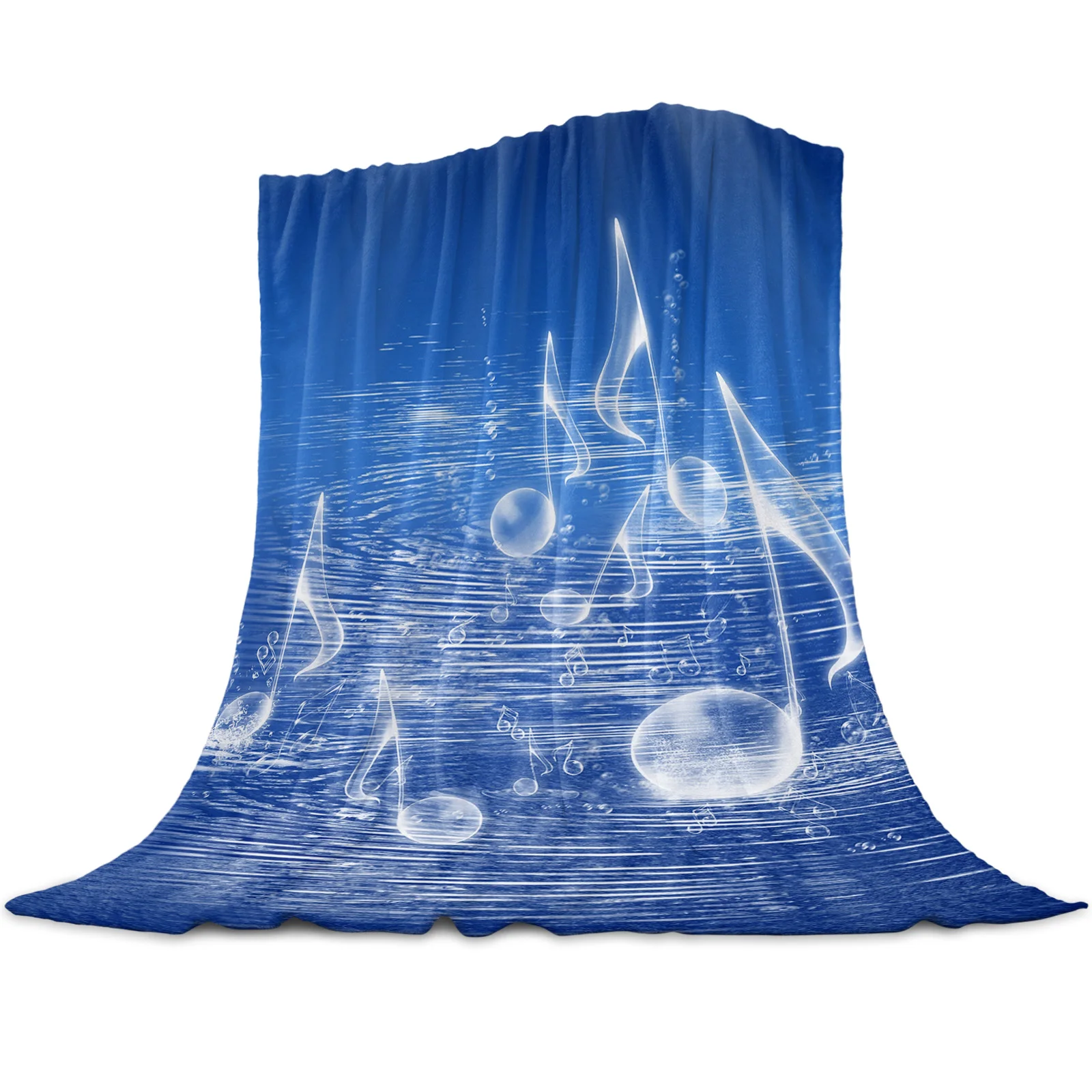 

Мягкое удобное Фланелевое плюшевое одеяло из микрофибры с изображением музыкальных символов, теплые простыни для дивана и кровати