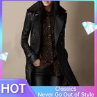 Куртка женская из искусственной кожи, длинная, осенне-зимняя, мотоциклетная, ветровка, 2021