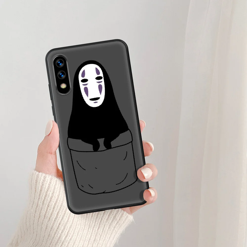 

Studio Ghibli Spirited Away Faceless man Phone Case For Huawei Honor 6A 7A 7C 8 8A 8X 9 9X 10 10i 20 Lite Pro Play black Back