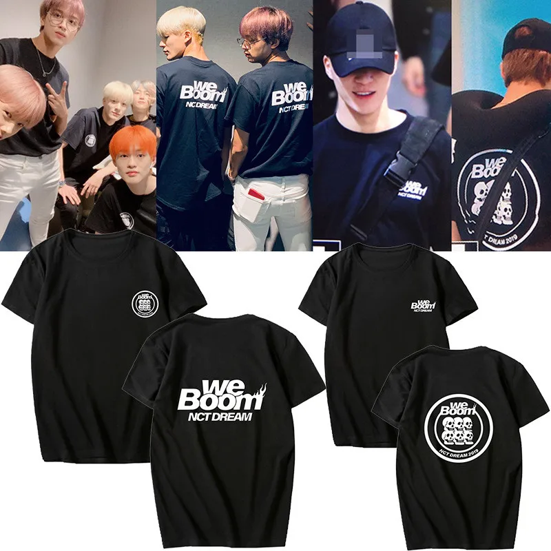 Футболка NCT DREAM Album We Boom в Корейском стиле футболки хип хоп топы с коротким рукавом