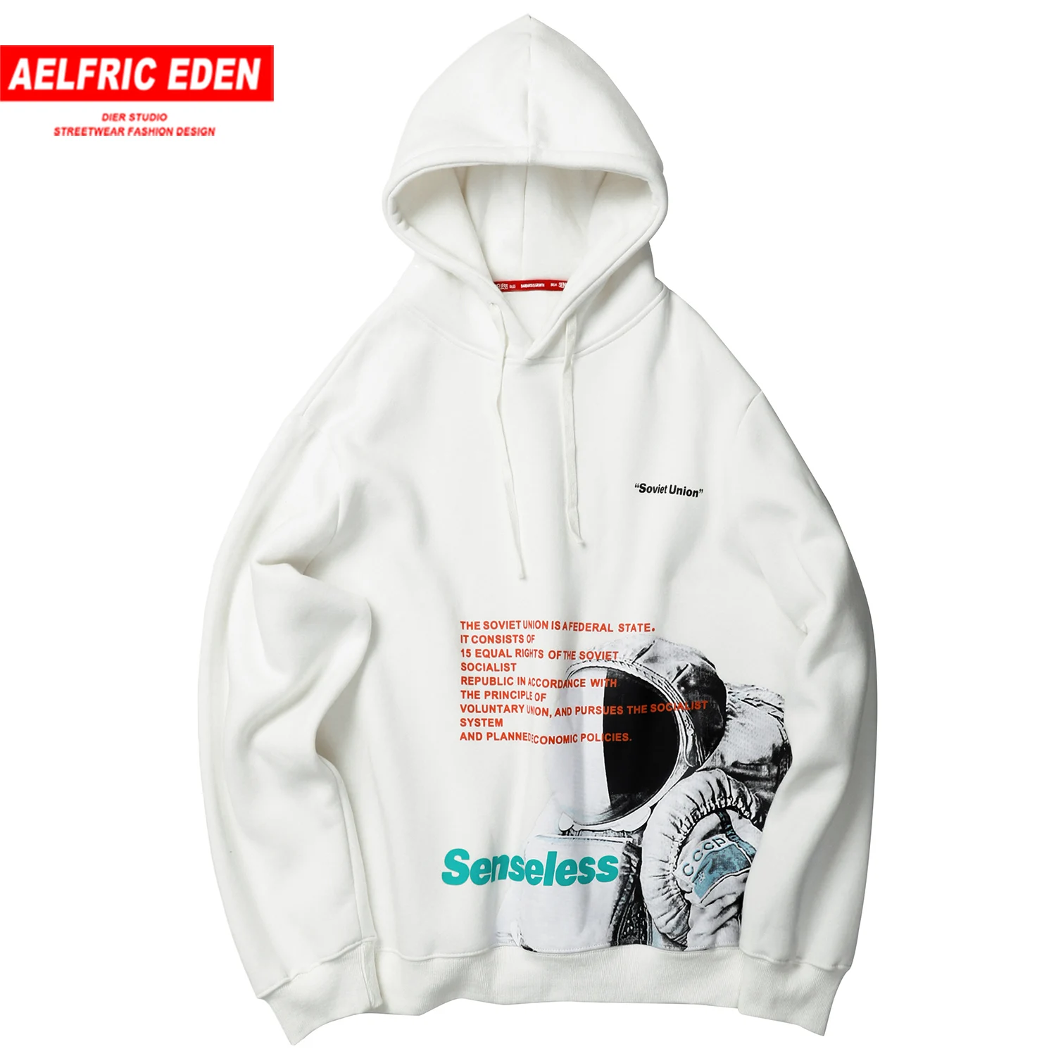 Aelfric Eden, 3D принт космонавта, флисовые толстовки с капюшоном для мужчин,, Harajuku, Повседневный хлопковый пуловер, модная уличная одежда, толстовки