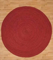 rug 100 natural jute braided style round reversible modern living area rag rug home decor