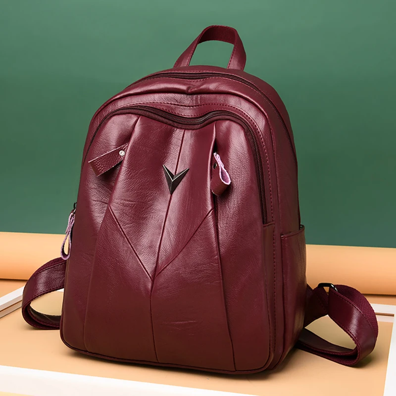 

2023 Новый женский рюкзак высокого качества из искусственной кожи, школьная сумка для девочек, Модный женский дорожный рюкзак, сумки на плечо для отдыха, Mochila