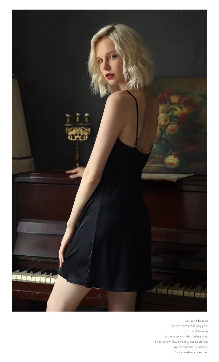 SP&CITY French Elegant Silk Satin Sexy Sleepskirt Exotic Deep V Sleepwear Women Camisole Solid Lace Floral Embroidery Nightwear