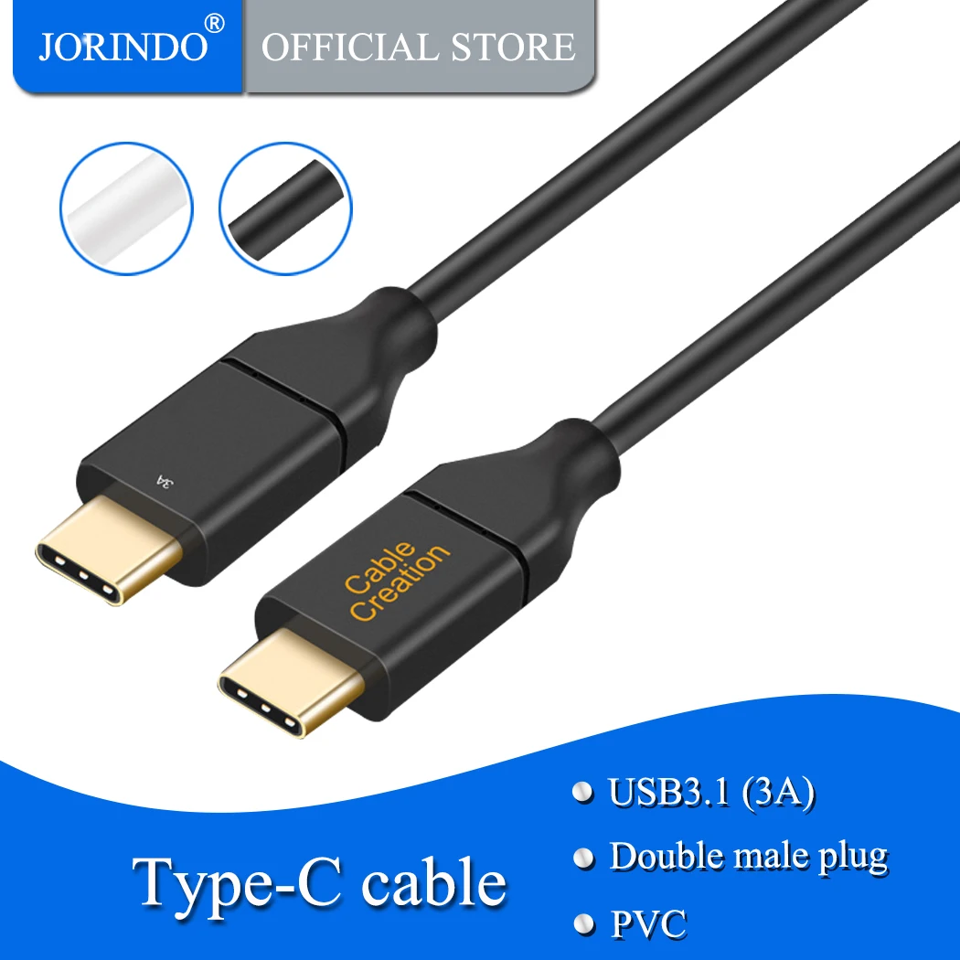 Кабель USB 3 1 Type C Gen 2 фут jorinдо 10 Гбит/с сверхскоростной кабель встроенный чип E Marker