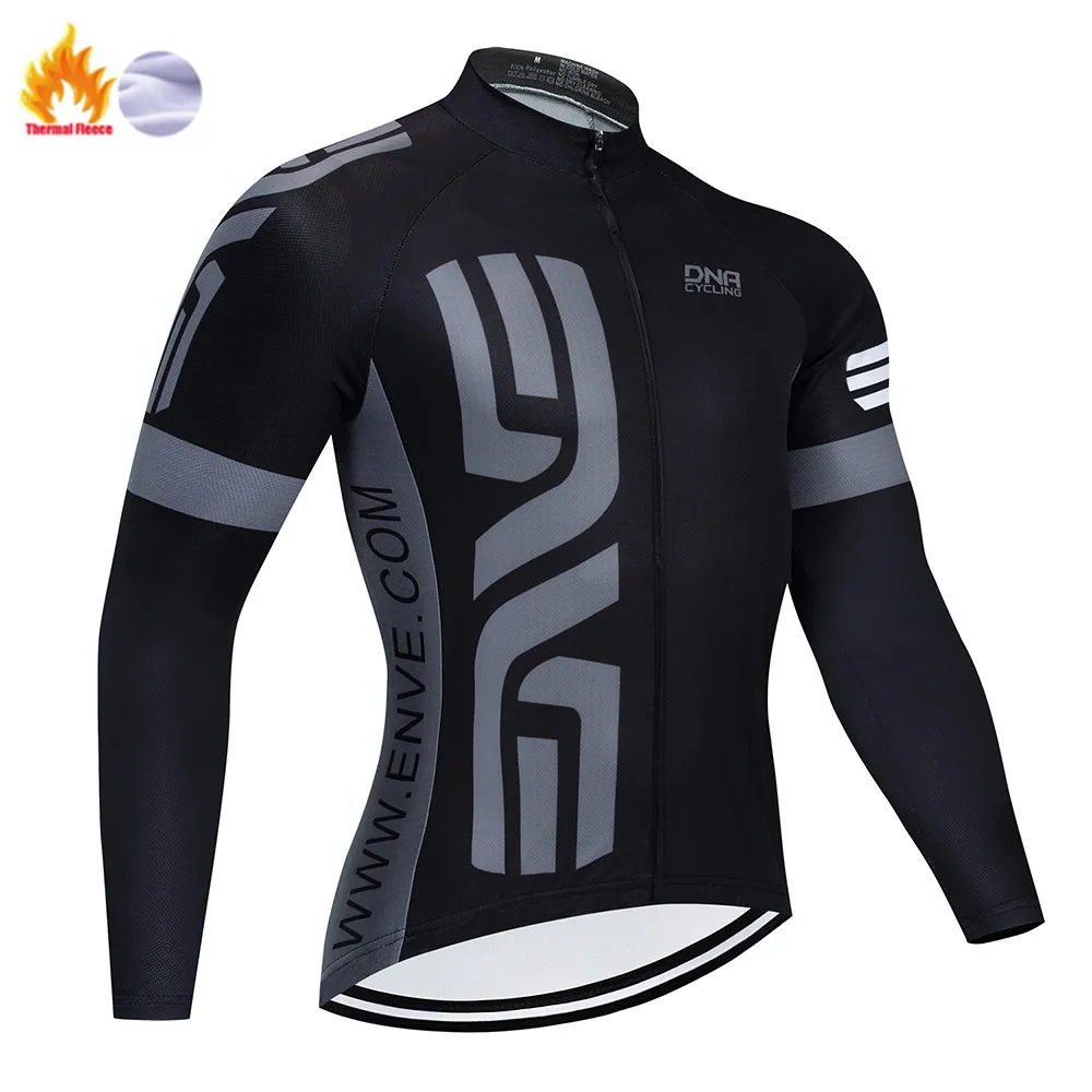 Winter Jersey Зима, черная профессиональная велосипедная команда, Джерси, 9D колодки, велосипедные штаны, набор, мужские, Ropa Ciclismo, термо, флис, одежда для велоспорта, Maillot Culotte - Цвет: Winter Jersey