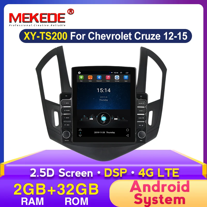 Android вертикальный экран Tesla стиль автомобиля gps-навигация dvd-плеер для Chevrolet Cruze 2013