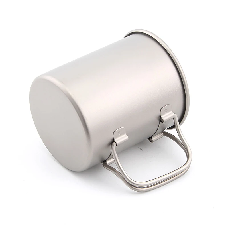 300ml Titanium Cup Folding Mug Office Coffer Drinkware Tea Cup Healthy Non-toxic Bacteriostatic Titanium Mug Ti3201