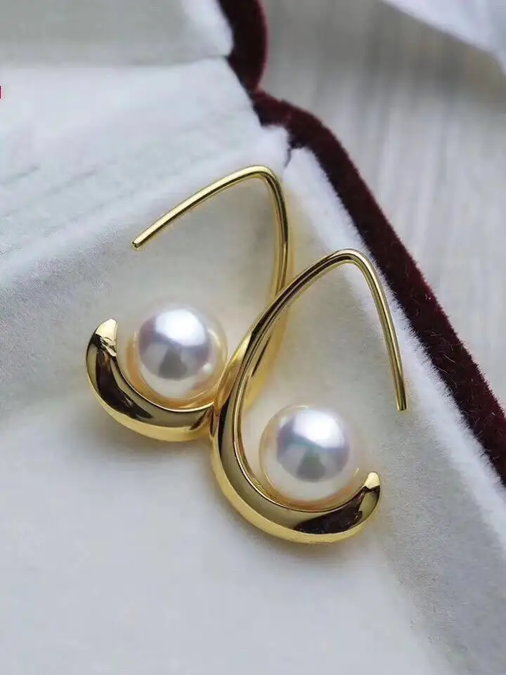Freshwater pearl ladies fashion earrings