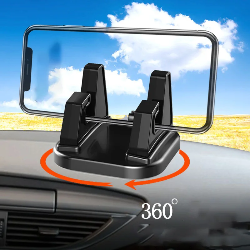 

Автомобильный держатель для телефона с поворотом на 360 градусов, нескользящий кронштейн для приборной панели, Автомобильная Подставка для ...