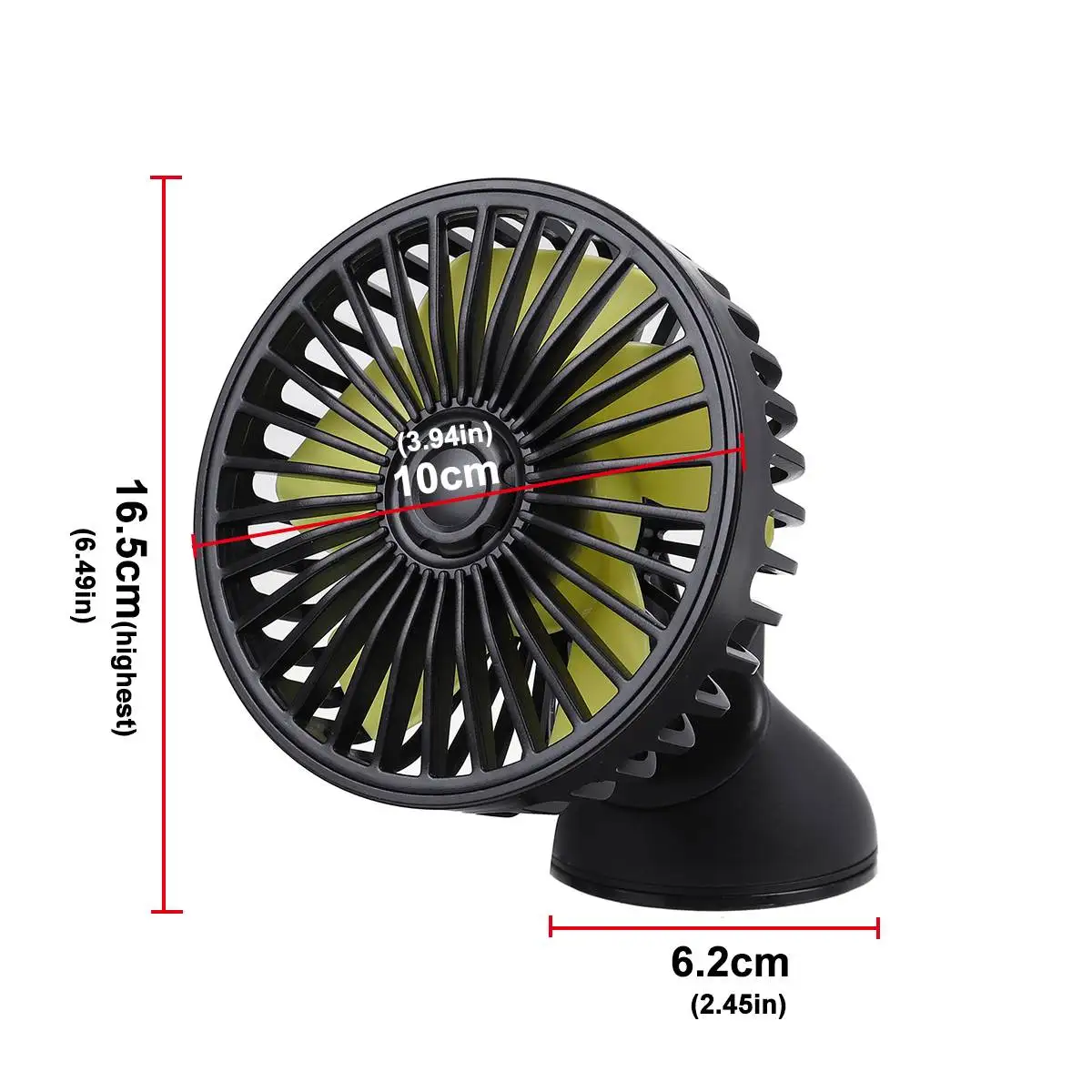 

USB rechargeable Car Cooling Fan Low Noise Summer Air Conditioner 360 Degree Rotating 3 Levels Adjustable Mini Cooling Fans
