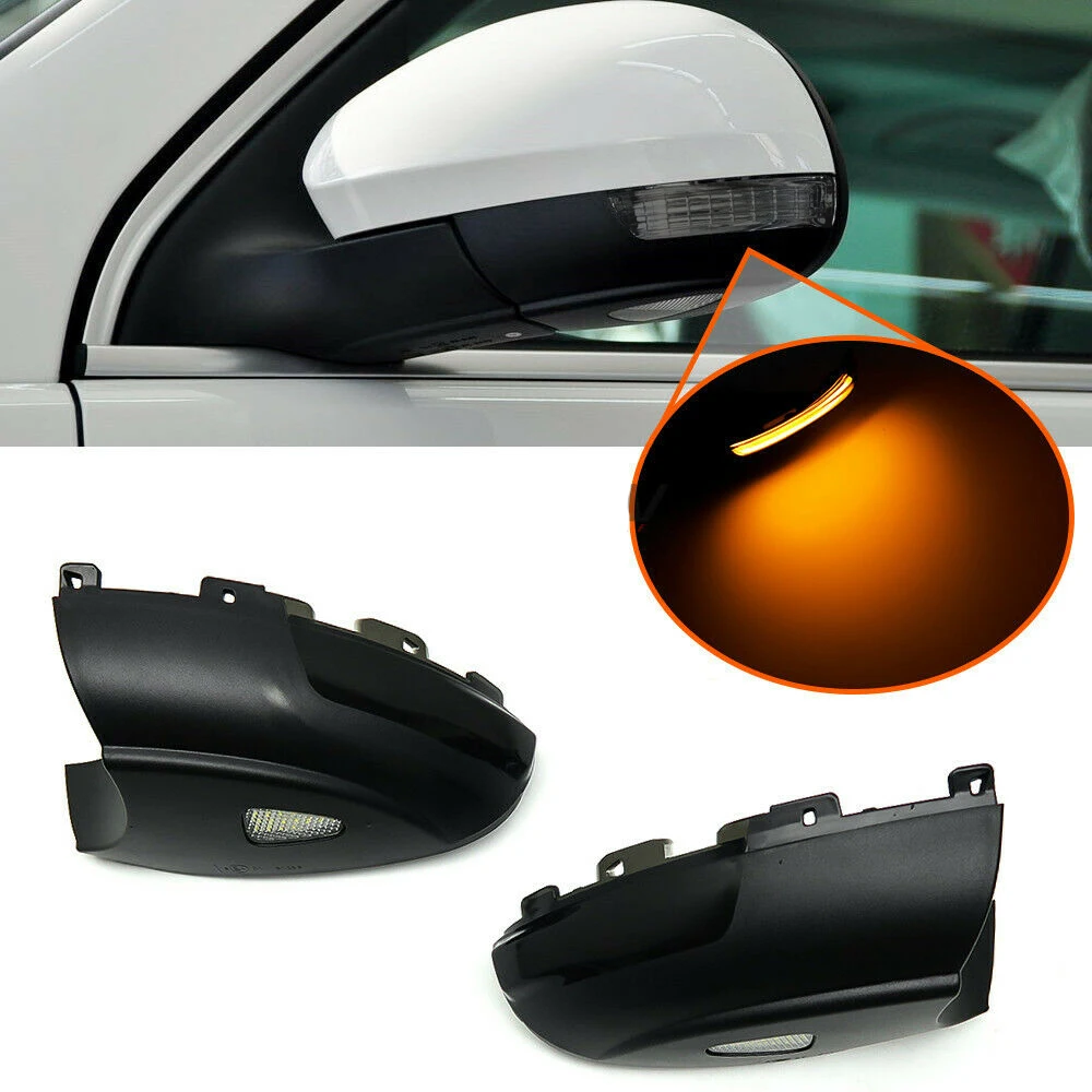 

Пара динамических светодиодных сигналов поворота двери, световой индикатор зеркала + лампа лужайки для VW Tiguan MK1 5N Sharan7N SKODA YETI 5L Alhambra