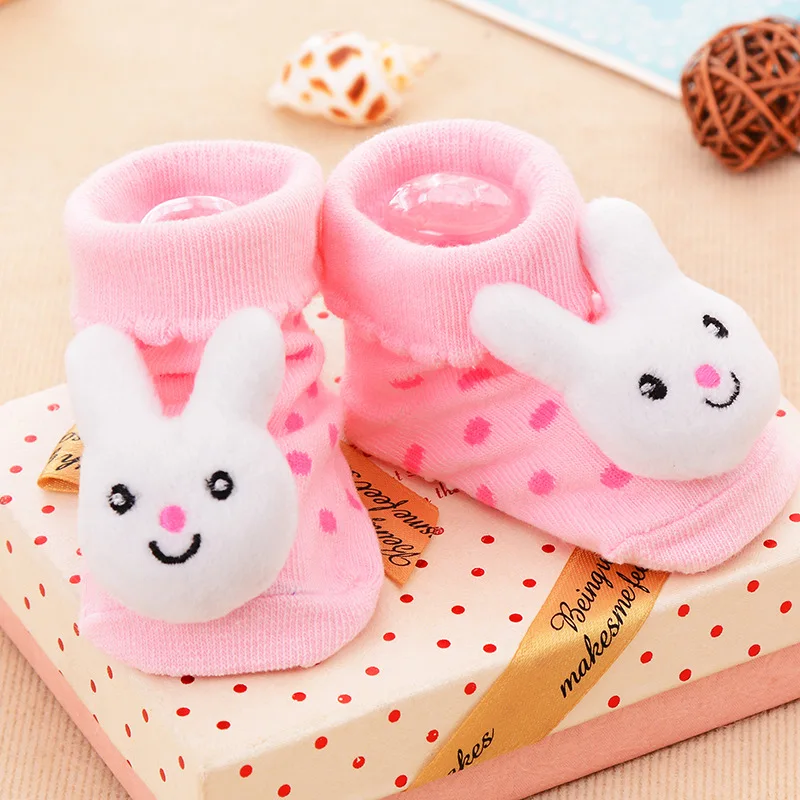 Calcetines antideslizantes para beb&eacute; reci&eacute;n nacido, con dibujos en 3D, para interiores, zapatos, botas, novedad de 2020-5
