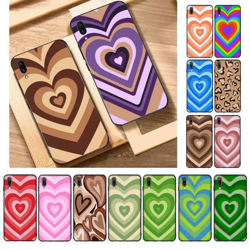 

Love heart Phone Case Back Cover For Vivo Y91C silicon Case Soft Protective Phone Case for Y11 Y17 Y19 V17 Shell TPU coque