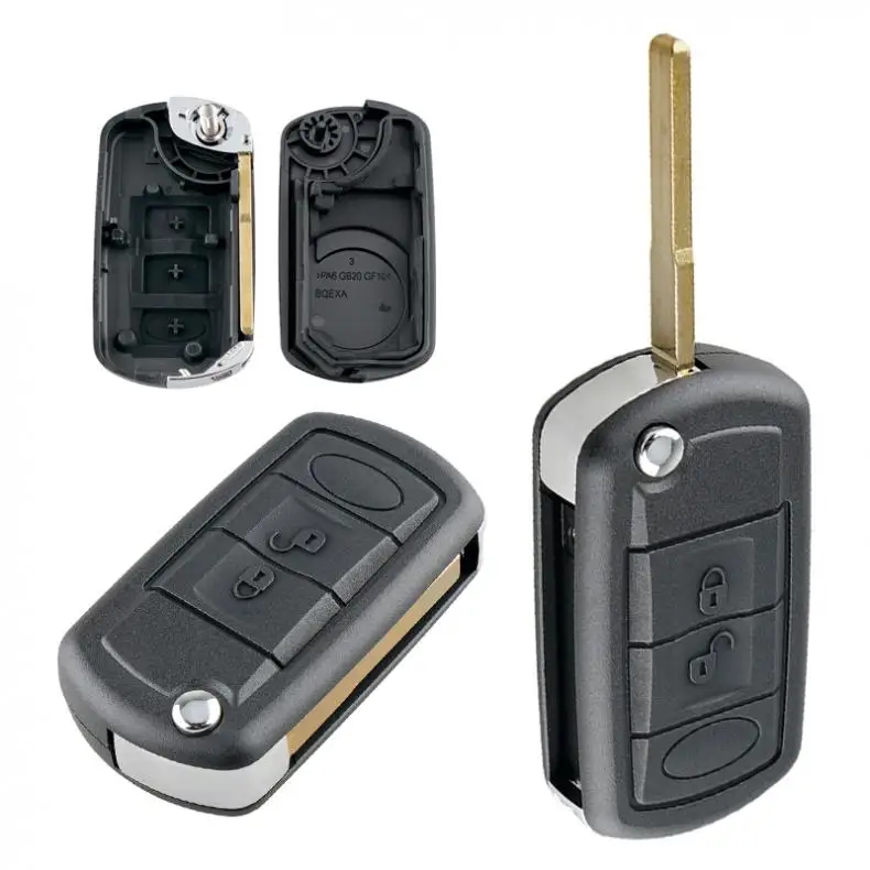 3 кнопки автомобиля брелок чехол Замена Флип складной пульт дистанционного