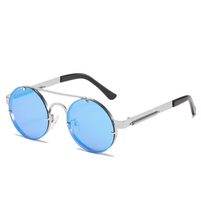 

Vintage Sunglasses For Men And Women Round Sunglasses Steampunk Style Fashion Personality Europe And America 2021 New Trend