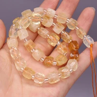 aaa natural stone citrines beads loose cube spacer bead for jewelry making diy bracelet necklace accessories