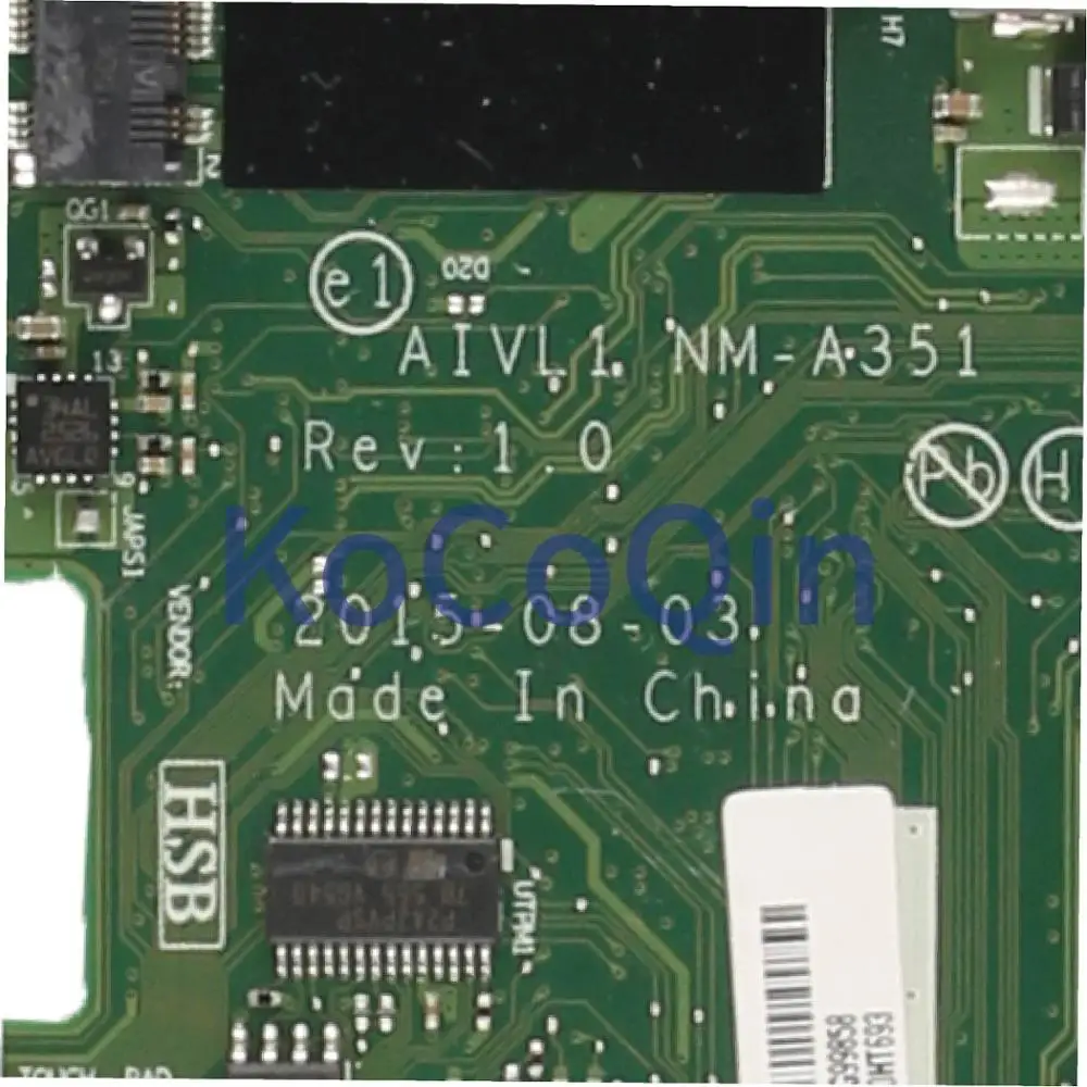 KoCoQin 00HT693 материнская плата для ноутбука LENOVO Thinkpad L450 I7-5500U AIVL1 NM-A351 216-0856030 |