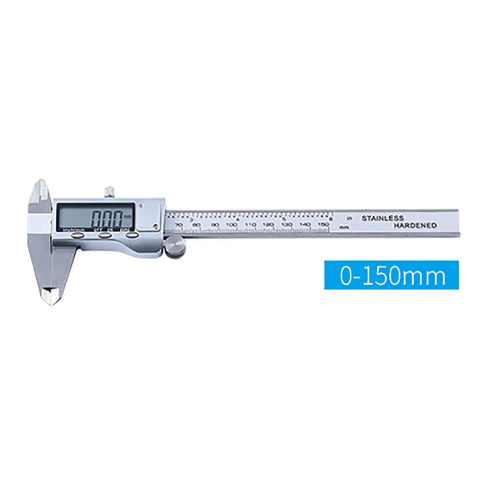 0-150mm Цифровой штангенциркуль 0-100/150/200/300 мм измерительный инструмент Нержавеющая сталь дюймов/мм Электронный штангенциркуль с нониусом Gauge Серебряный - Цвет: 0-150mm