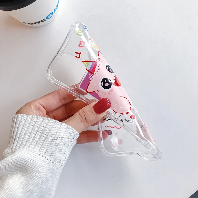 Милый мультяшный чехол для телефона с животными iphone 11 Pro X XS Max XR мягкая задняя