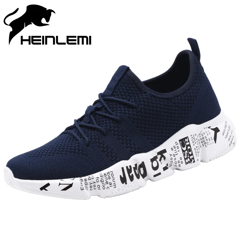 HEINLEMI мужские кроссовки Flyknit мужская повседневная обувь Уличная удобная Tenis Masculino