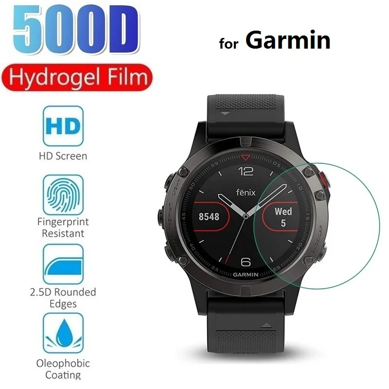 3 шт. Защитная Гидрогелевая пленка для Garmin Fenix 5 5s 5X Plus 6 6s 6X Pro (не закаленное стекло)