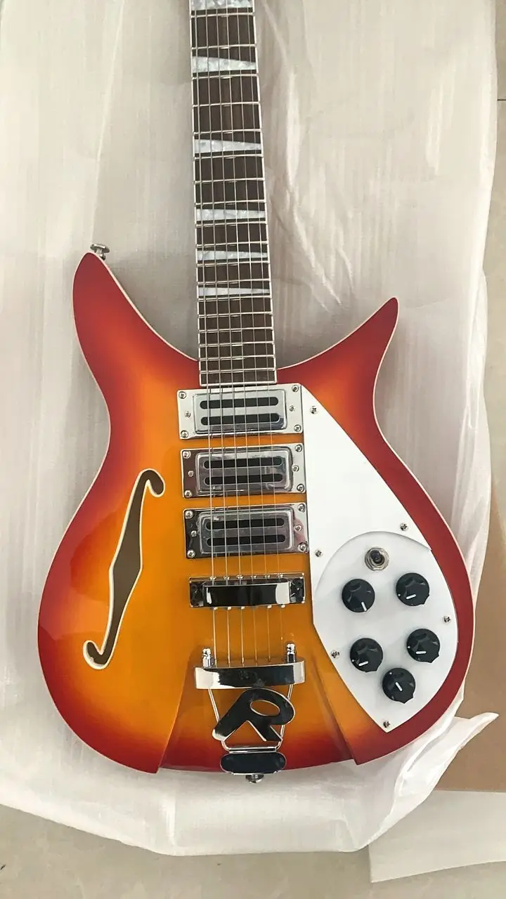 Новое поступление электрическая гитара модель Рик 325 F отверстие 330 цельный