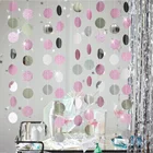 4 м Бумажная гирлянда, баннер, блестящая гирлянда, круглая веревка, кисти для занавесок вечеринка, Рождество, свадьба, дни рождения, детский душ, Декор