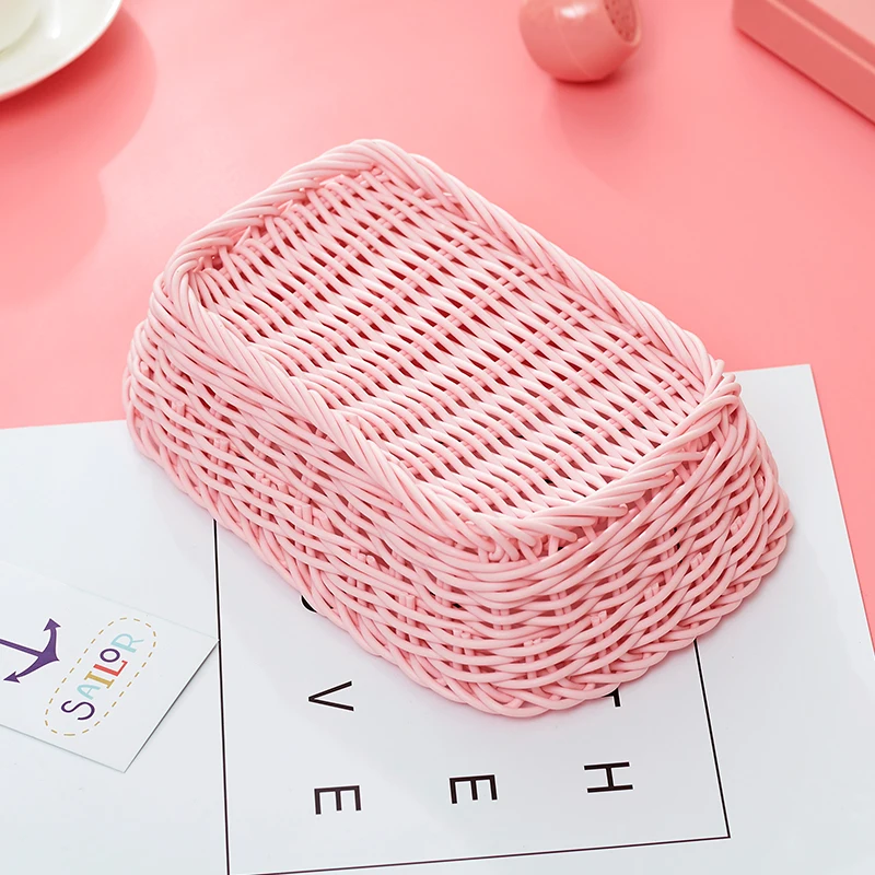 Девичий Настольный органайзер для хранения косметики макарон конфет плетеная