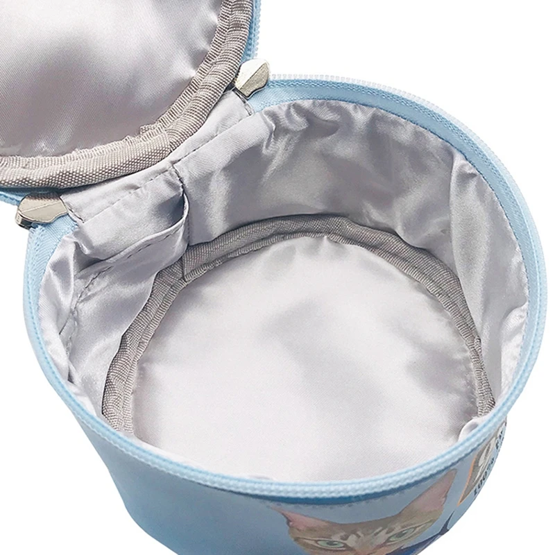 Кота Еда узор может косметичка косметички для улицы хранения Творческий