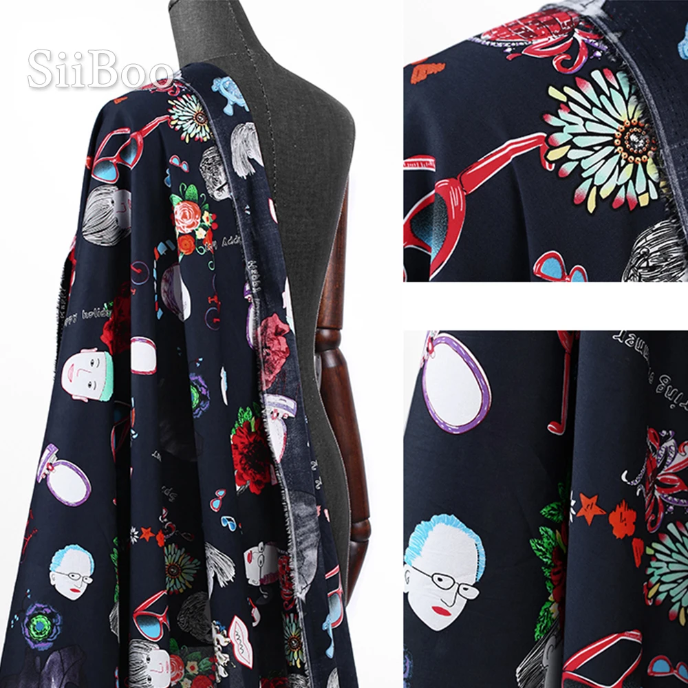 Japanese style lovely print 6% spandex 94% cotton fabric tissu for everyday clothing DIY Accessories stoffen tecidos SP4691 | Дом и сад