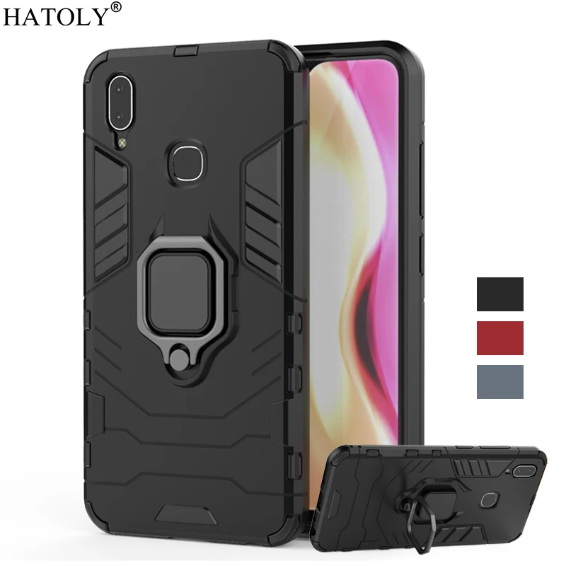 Чехол для Vivo Y91 противоударный защитный чехол магнитный держатель кольца на