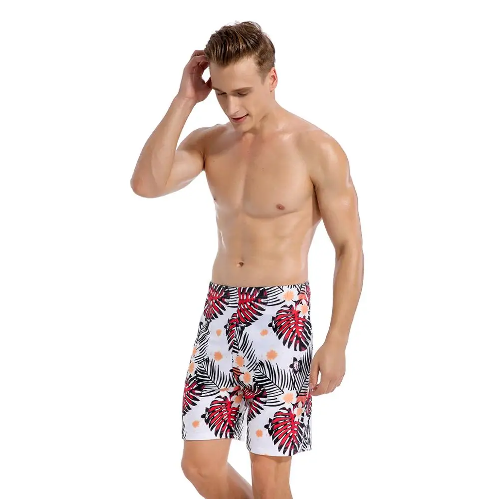 bunvel Bohemian Male Swimwear Mens Swim Shorts Swimsuit Bathing Suit Swimming Leaf Floral Print Briefs Beach 2020 | Спорт и