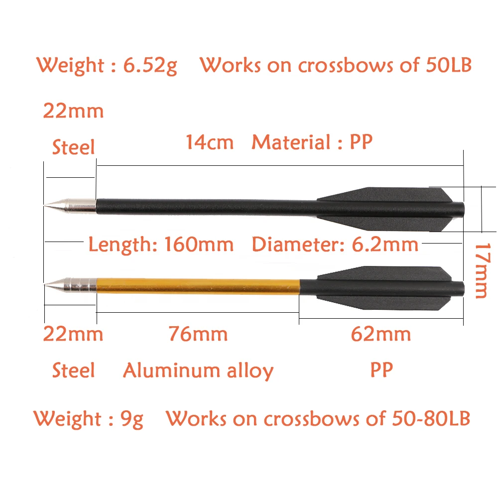 Wholesale Shooting Arrow Outdoor Hunting Aluminum Tips Bolt 6.5inch Length Archery Sports 50/80lb Crossbow Accurate | Спорт и
