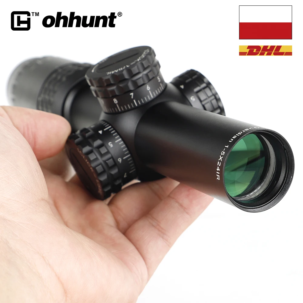 Тактический Оптический прицел Ohhunt Guardian 1-5x24 ИК оптический с тонкими краями со