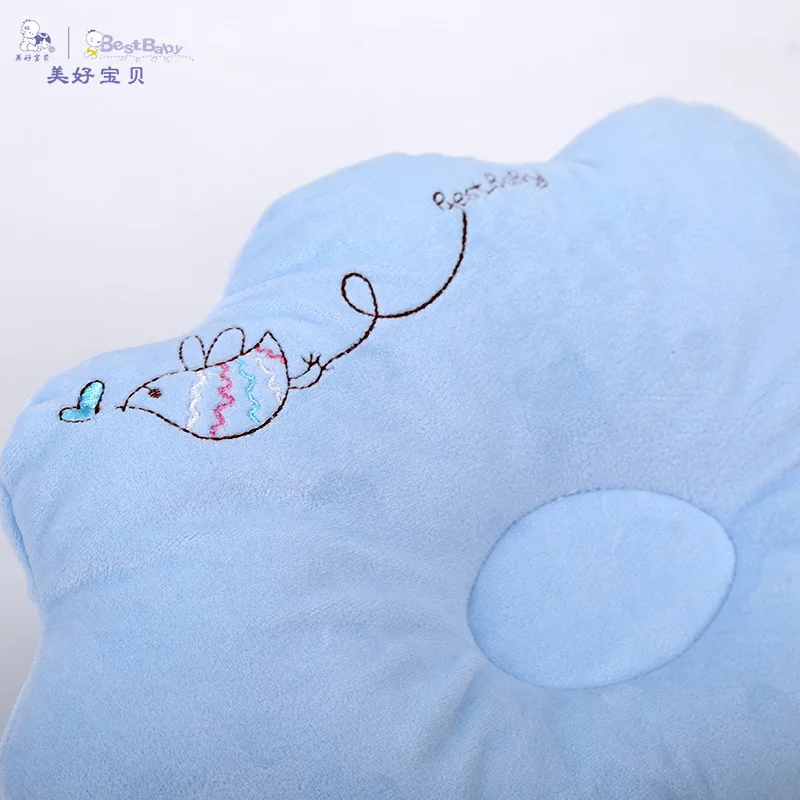 

Best Baby 2018 Hot 100% CottonNew Baby Three Color Shaping Pillow Support Kids Shaped Headrest To Prevent Flat Head
