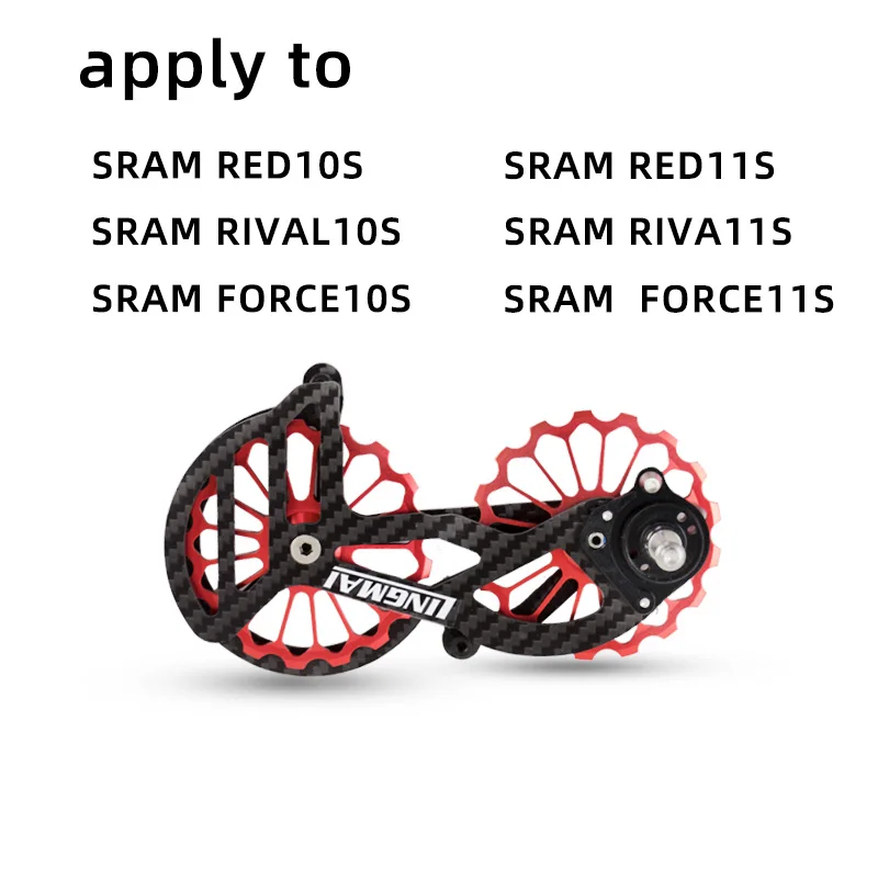 SD3 RED 17T велосипедный керамический подшипник Jockey шкив колеса SARM углеродное волокно CNC задний переключатель направляющая для 5800 6800 R8000 groupset - Цвет: SD3 RED