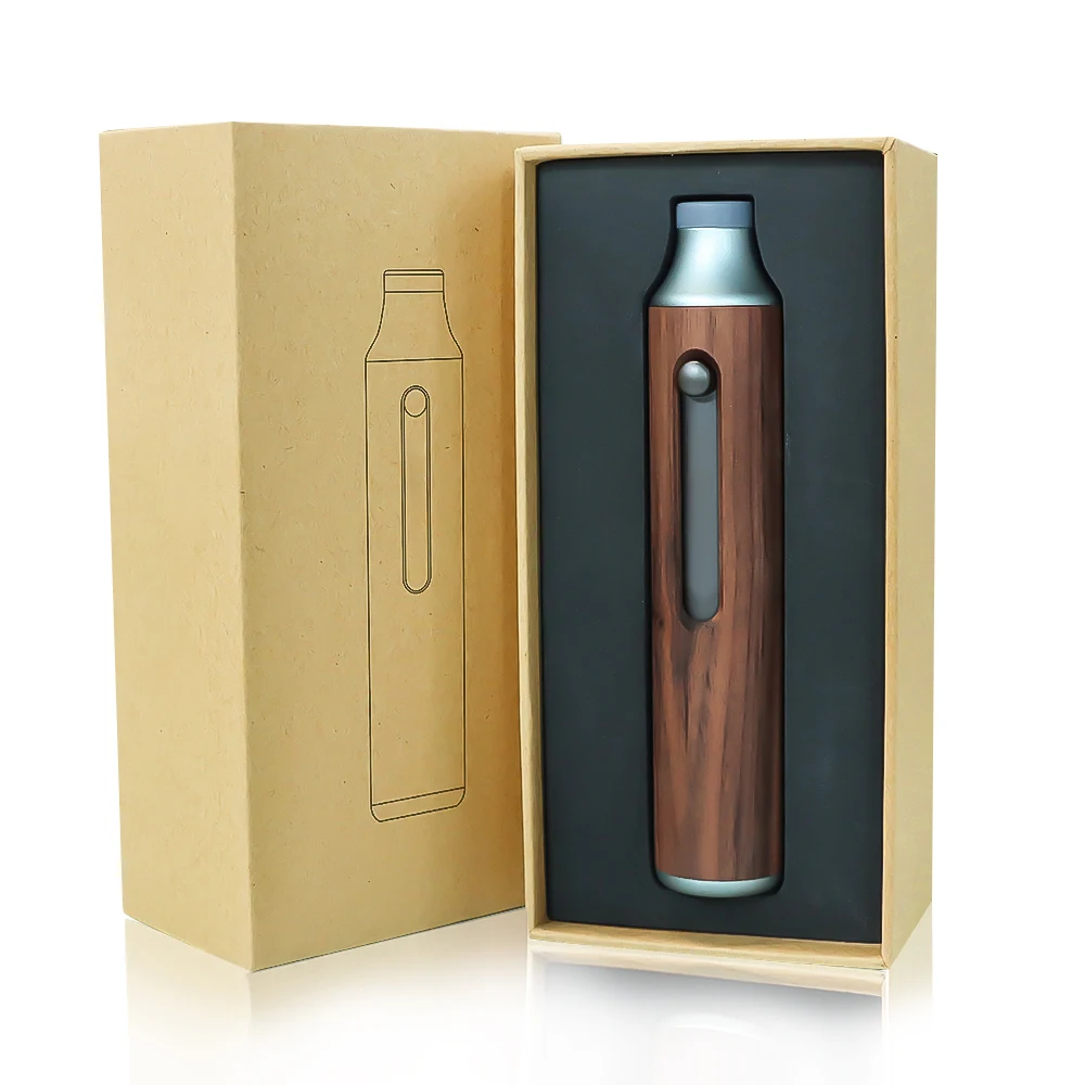 

Portable Smokeless Ashtray With Lid Flame Retardant Cigarette Holder Box Tubular Wood Ashtray Car Office Ashtray