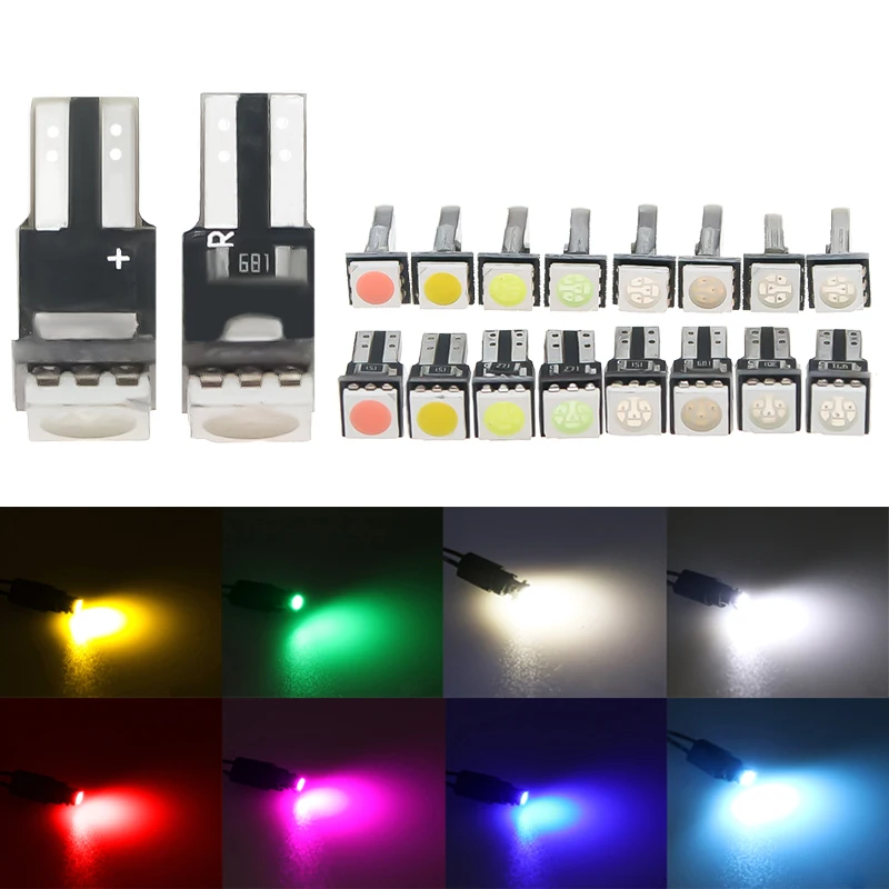 100 шт. сигнальная лампа T5 Светодиодная твист розетка PC74 T10 Led W5W 174 PC194 Блокировка